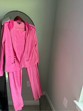 Boston proper Beach Terry Pearl Jacket and Pant Set